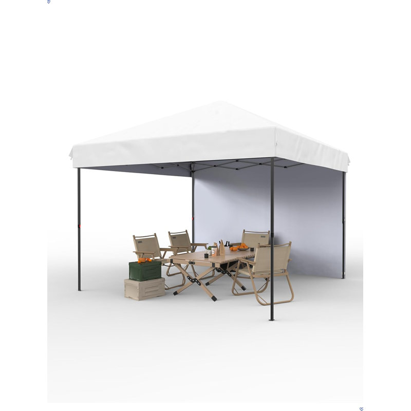 similar 10'X10' Pop Up Canopy Tent With 210D Oxford Fabric, Instant Portable Commercial Canopy With Sidewalls, Stakes, Ropes & Sandbags For Outdoor, Camping, Farmers Market