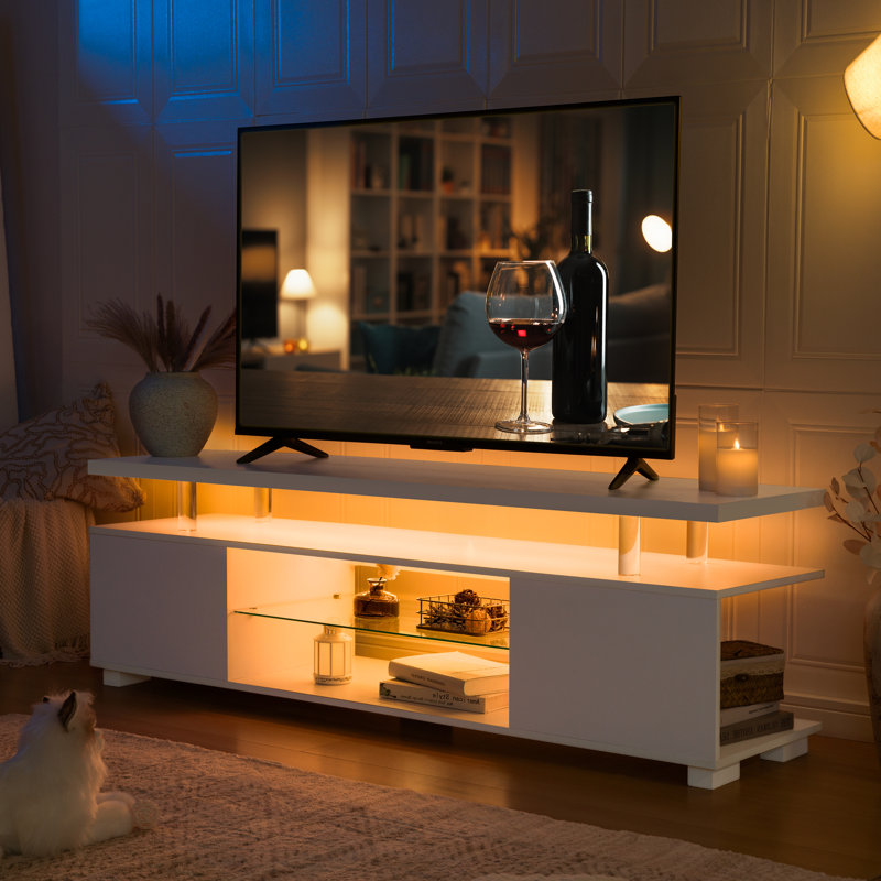 Kelsha 51'' W LED TV Stand with Storage