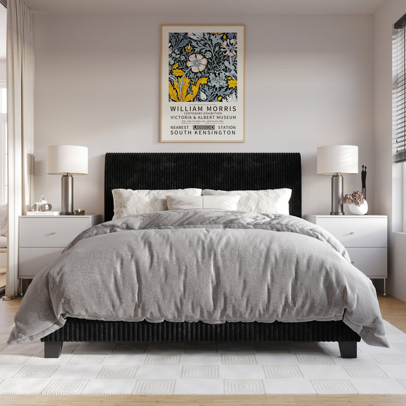 (Incomplete) Pravesh Corduroy Upholstered Bed