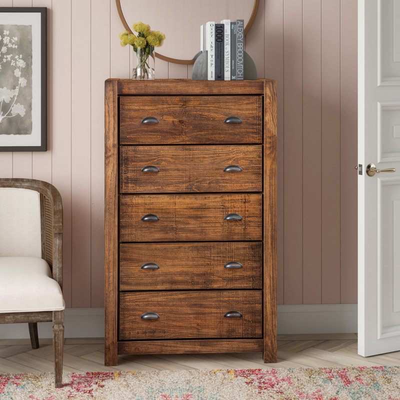 Montauk Solid Wood 32.5'' W 5 - Drawer Dresser