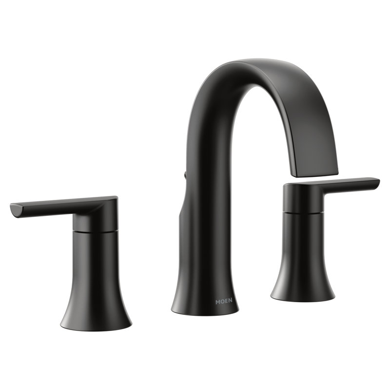 Moen Doux Two-Handle Widespread Bathroom Faucet Trim Kit, Valve Required TS6925BL
