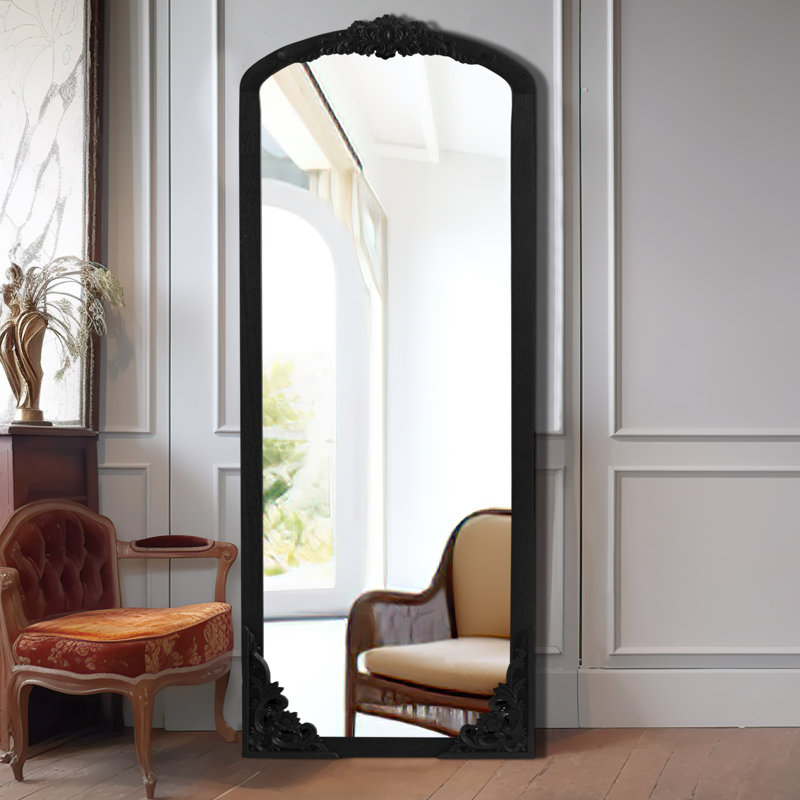 anjulie arch solid wood mirror ornate mirror wall mirror retro mirror with carved frame