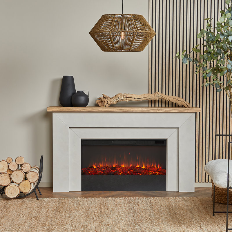 malie 68" landscape electric fireplace by real flame