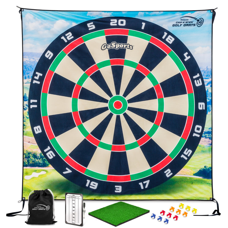 Gosports Golf Darts Chipping Game With Chip N' Stick Golf Balls - Giant 6 Ft Size INCOMPLETE 