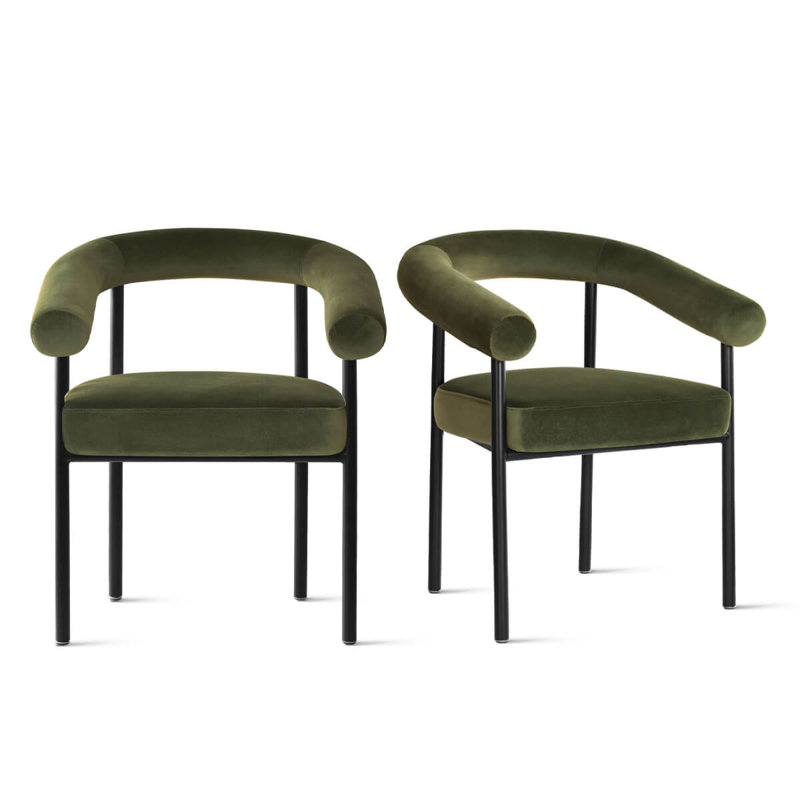 (Similar to photo)Set of 2 Dining Chairs Greyblue color