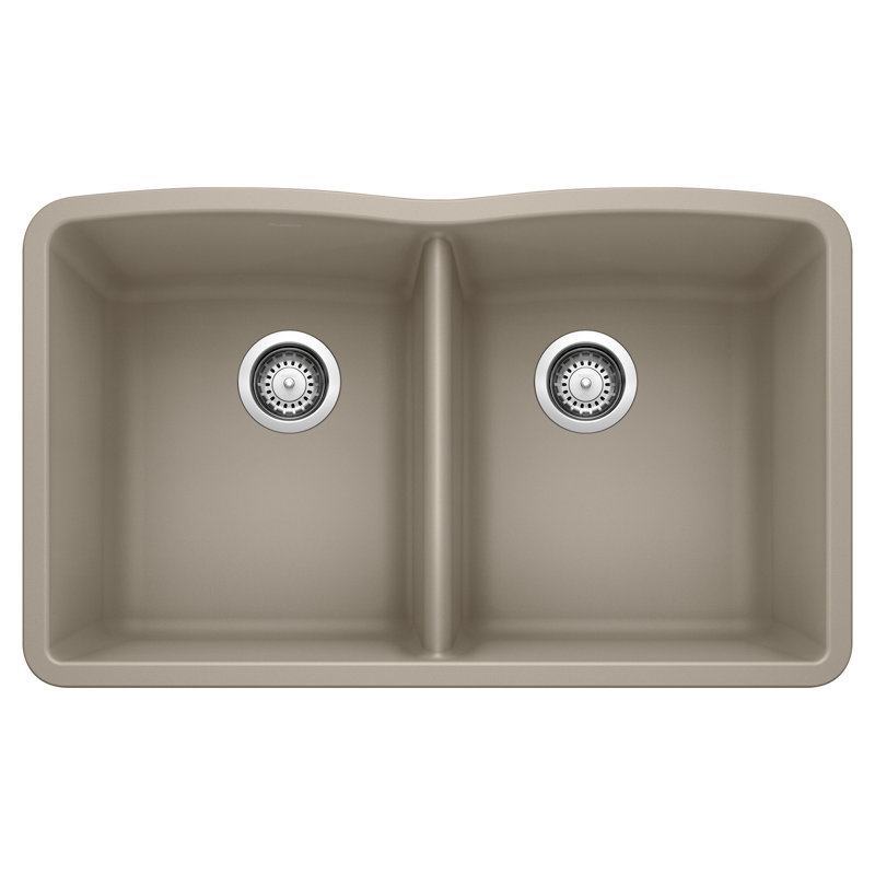 Diamond SILGRANIT 32" 50/50 Double Bowl Undermount Kitchen Sink 441286
