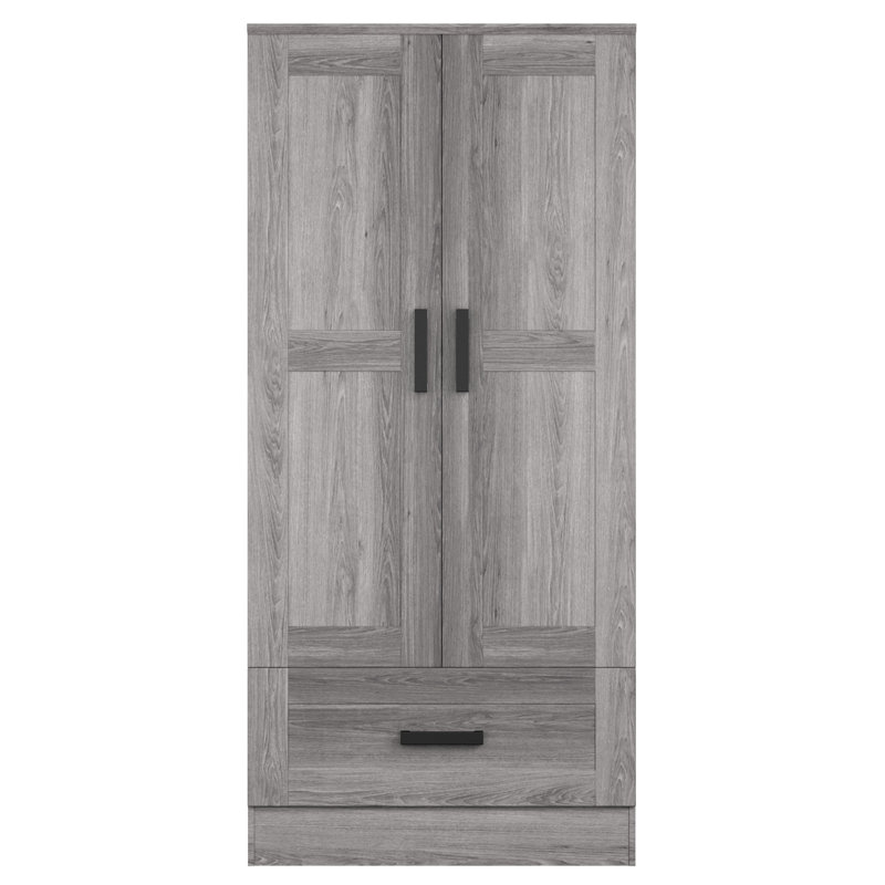 Wpfurniture 2-doors & One Drawer Engineered Wood Wardrobe Armoire Closet