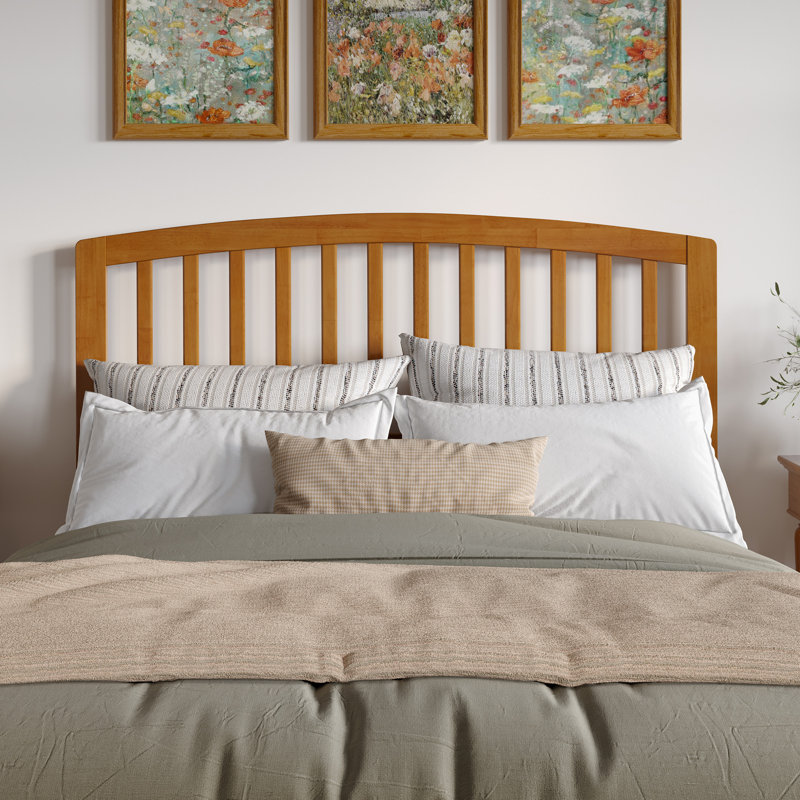 Bharmal Solid Wood Arched Slat Headboard