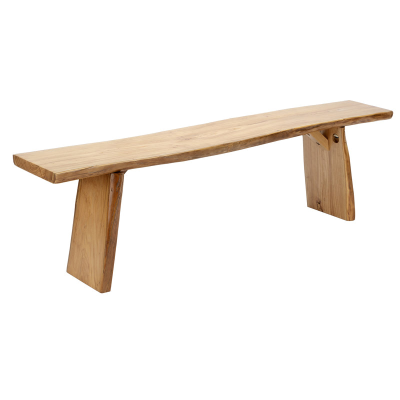 Kaster Solid Wood Bench Rustic Dinner Bench