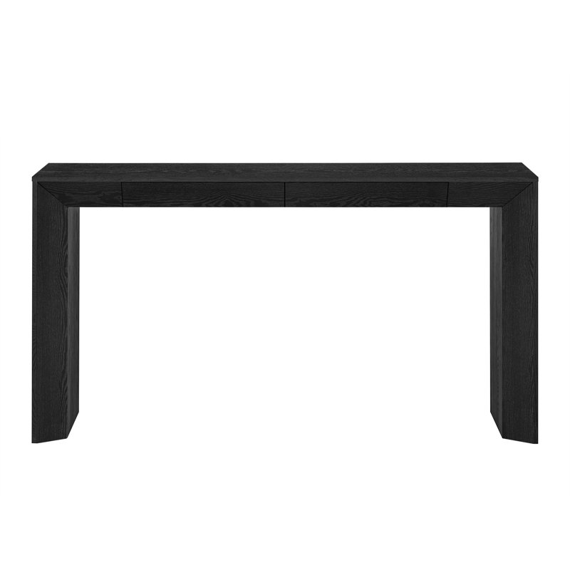 Stylish Modern Farmhouse Console Table With 2 Concealed Drawers – Waterfall Design Entryway Table For Living Room, Entryway & Hallway
