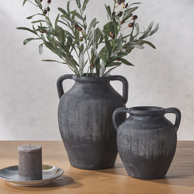Juniour Stoneware Vase Set Of 2 (Set of 2)