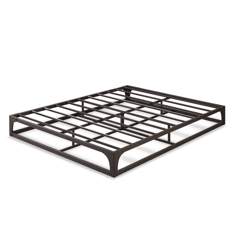 Mellow Ace of Base Metal Platform Low Profile Bed Frame, Hinged 12 Inch