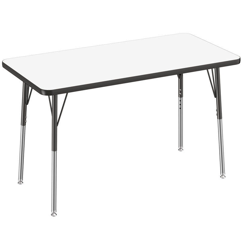 Rectangle Dry-Erase Activity Table with Adjustable Legs