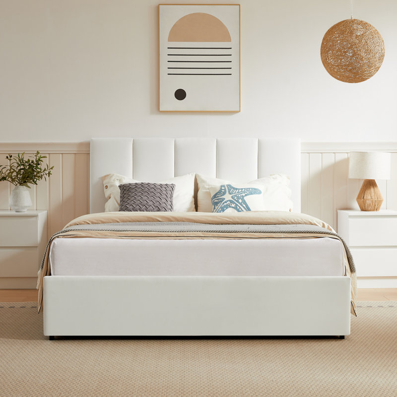 Juanetta Upholstered Platform Storage Bed with 4 Drawers