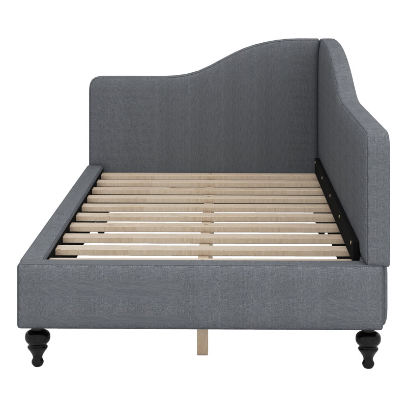 Twin Size L-Shaped Daybed With Solid Wood Legs
