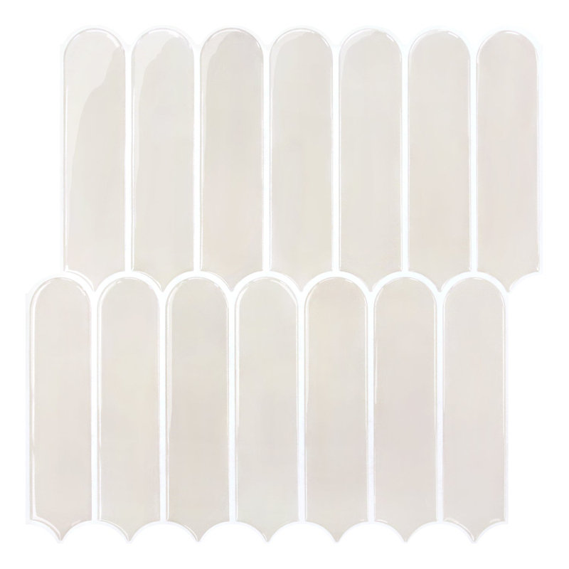 Fish Scale Peel and Stick Backsplash Tiles - Thicker Design 12"x12"(Set of 10) (Set of 10)