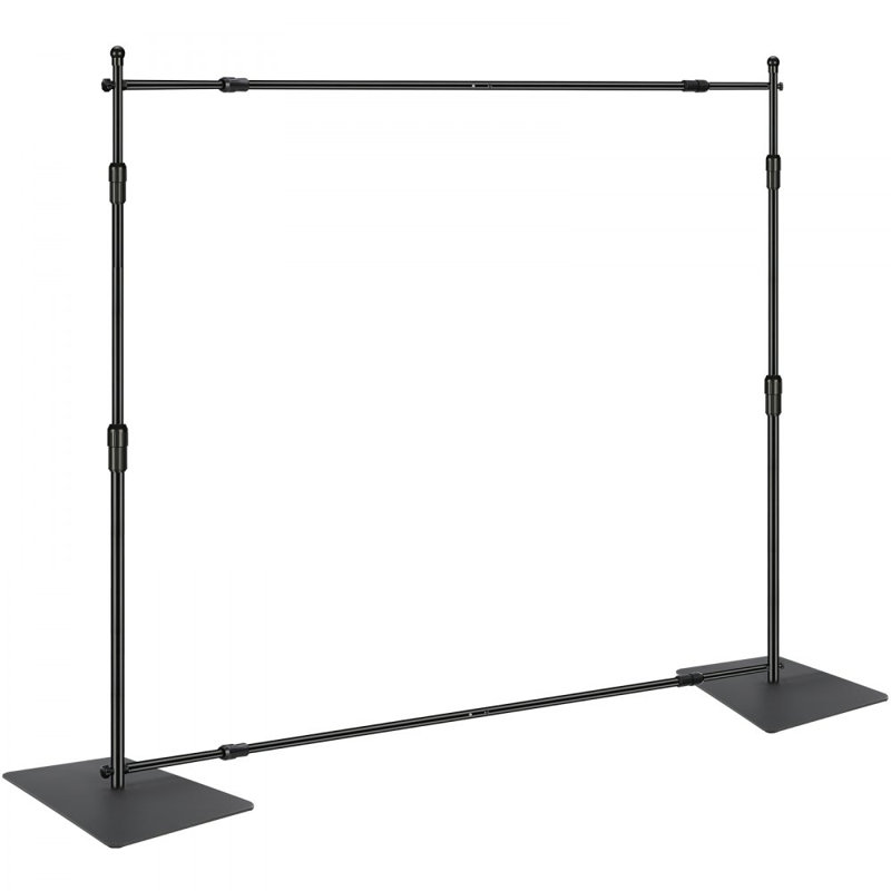 10ft x 10ft Pipe and Drape Kit, Heavy Duty Backdrop Stand with Carbon Steel Base