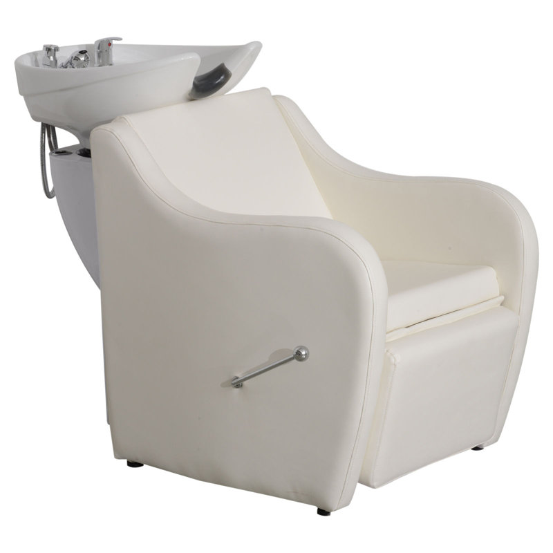 (Incomplete)Backwash Ceramic Shampoo Bowl Sink Chair Station Spa Salon Beauty Bowl