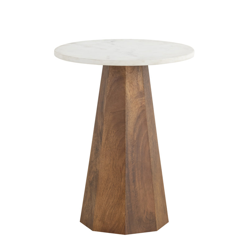 Aaleeyah Natural Wood Side Table