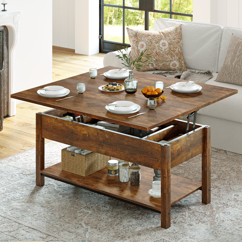 Torron 4-in-1 Multi-Fuction Lift Top Coffee Table with Storage