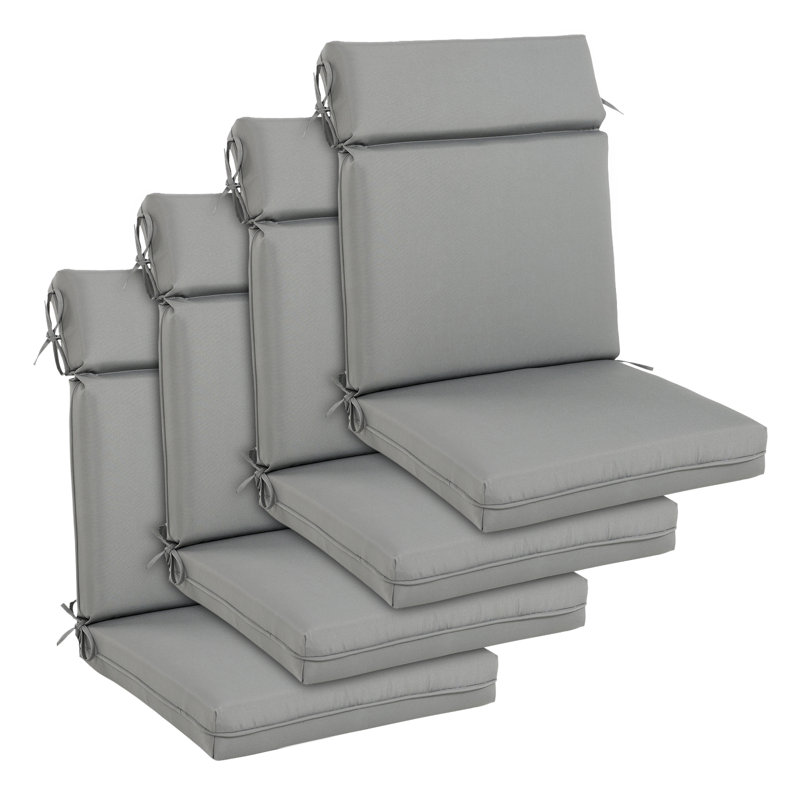 Outdoor Dining Chair Seat / Back Cushion (Set of 4)
