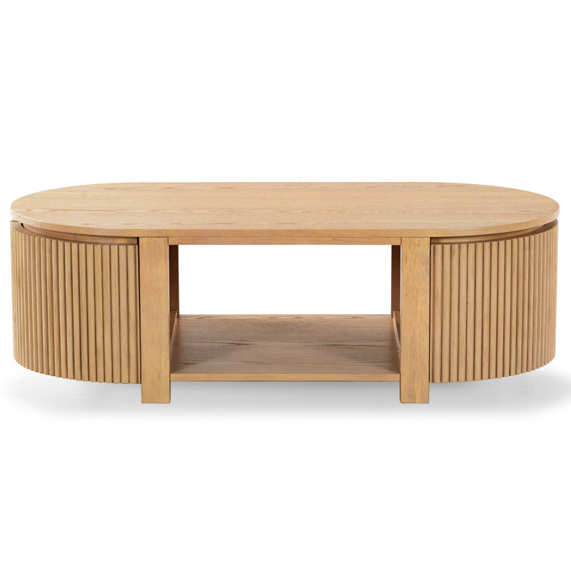 Christy Reeded Oval Coffee Table