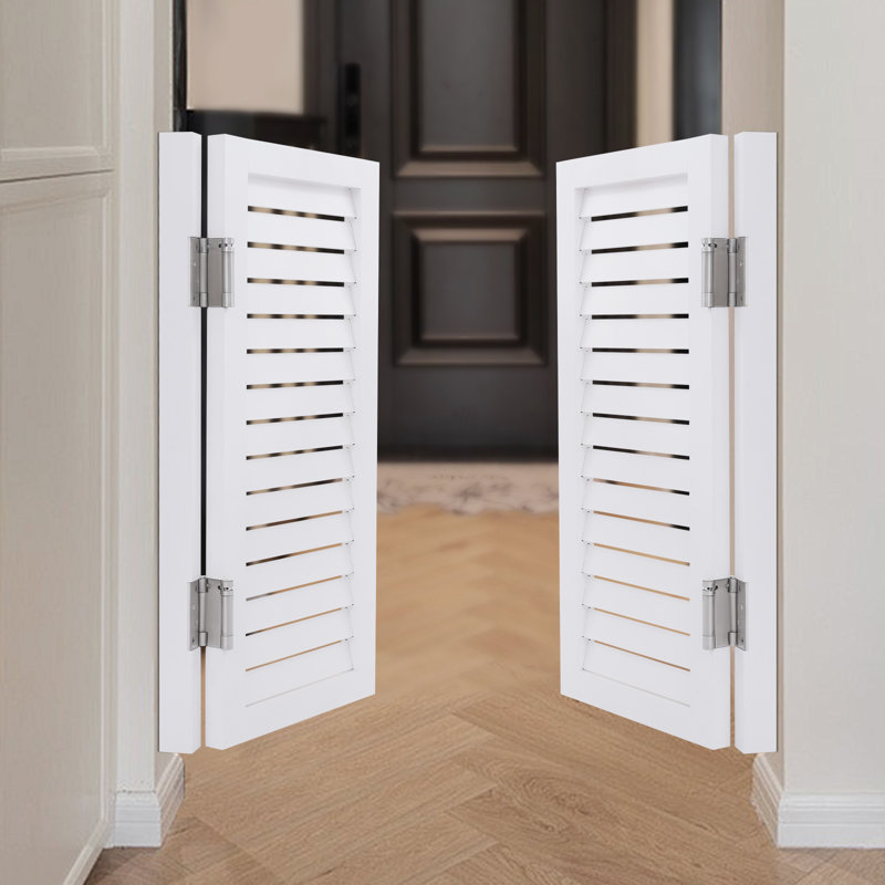 Solid Wood Café / Saloon Door Dual Partition Door Porch Entrance Door