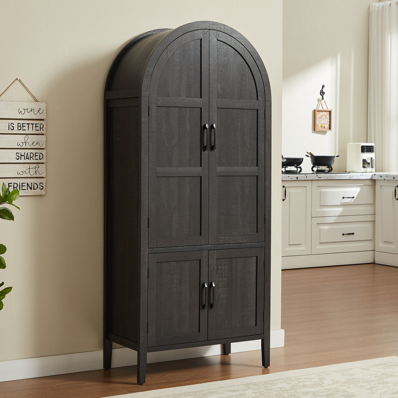 (Similar to) 71 Inch Tall Arched Cabinet, 5-Tier Arched Kitchen Pantry Cabinet With Doors & Shelves