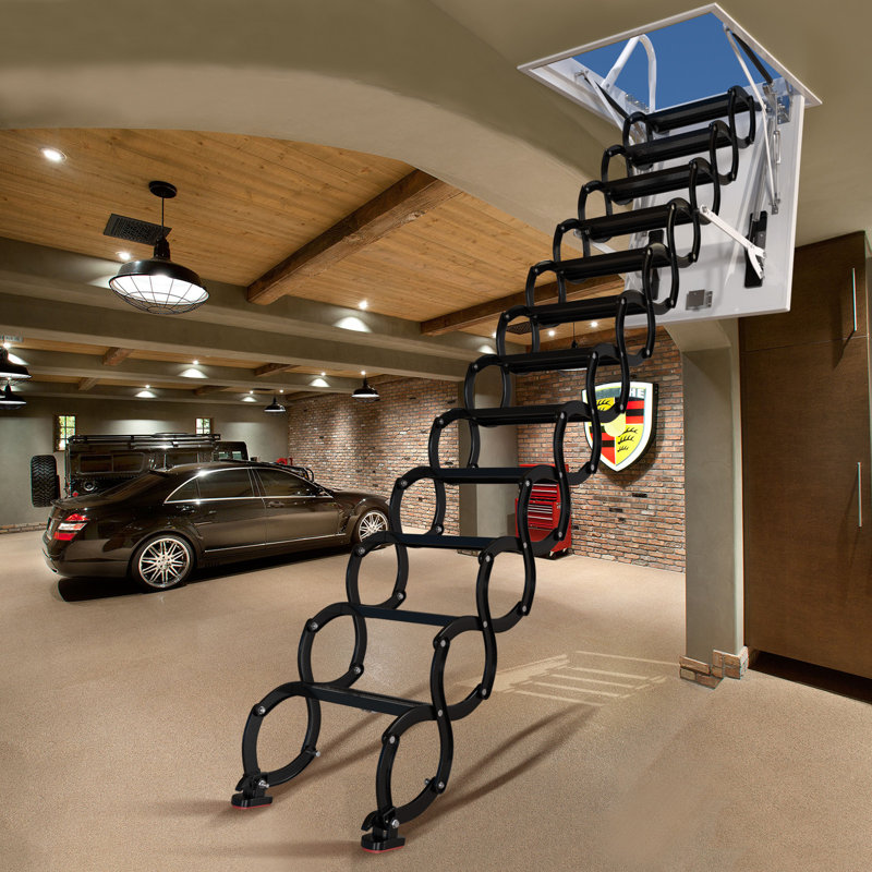 12 Steps Alloy Steel Folding Ladder For Attic