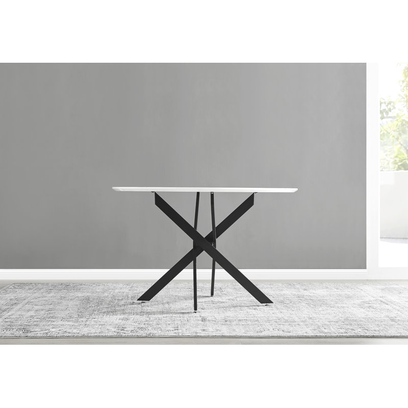 Tierra White Gloss Nest Legged Dining Table