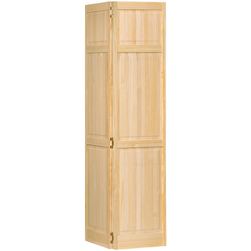 Paneled Wood Unfinished Bi-Fold Door
