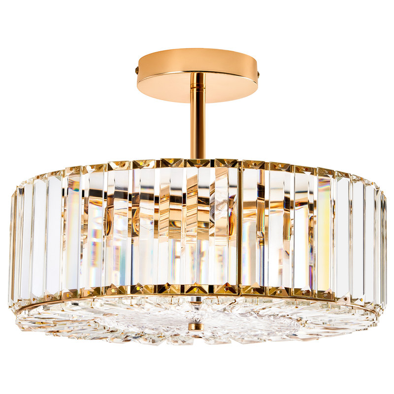 similar 4-Light Crystal Semi Flush Mount Ceiling Light