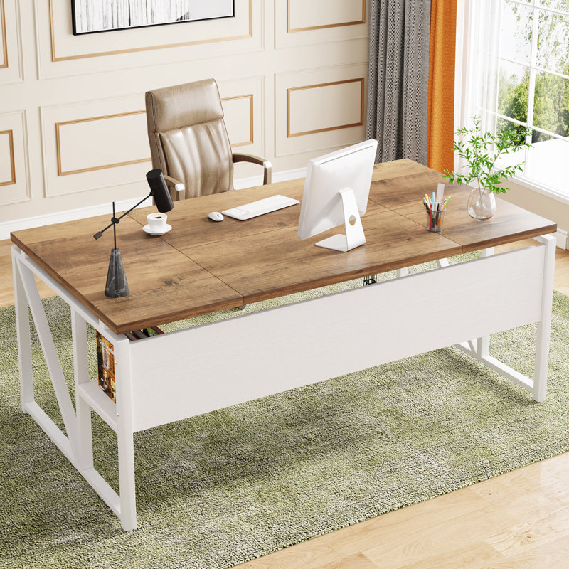 63-Inch Moden Compute Desk With Storage Shelf ,Home Office Desk Writing Table For Workstation
Incomplete 