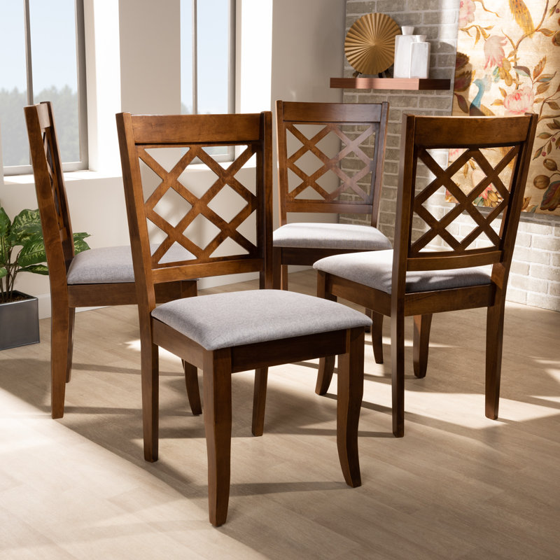 Rosenblum 17.85'' H Upholstered Oak Side Chair (Set of 4)