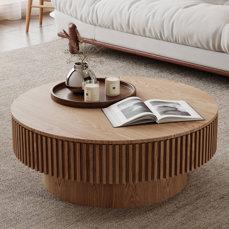 Timeshia Round Coffee Table With Storage