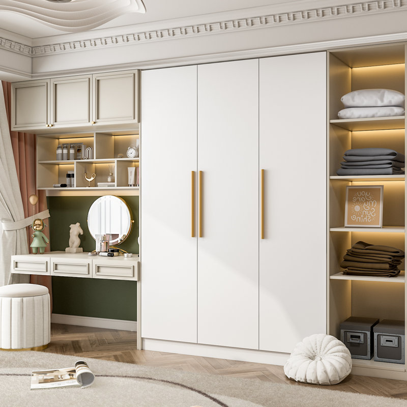 Myleisha 70\" H 3 Doors Armoire Incomplete 
