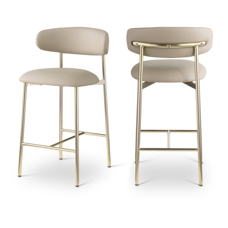 Hikmat Vegan Leather Counter Stool (Set of 2)