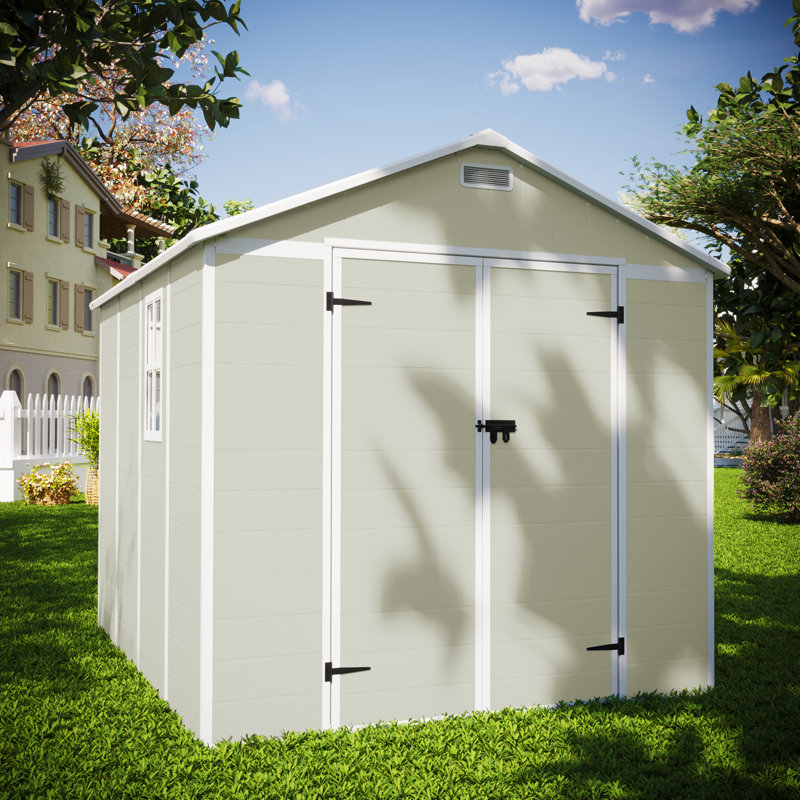 8’ × 8’ Outdoor Resin Storage Shed With Floor