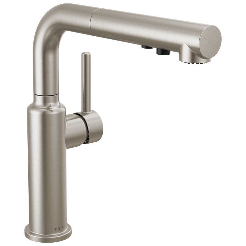 Daneri Pull-Out Sprayer Kitchen Faucet, Single Handle Kitchen Sink Faucet 16879-SS-DST INCOMPLETE 
