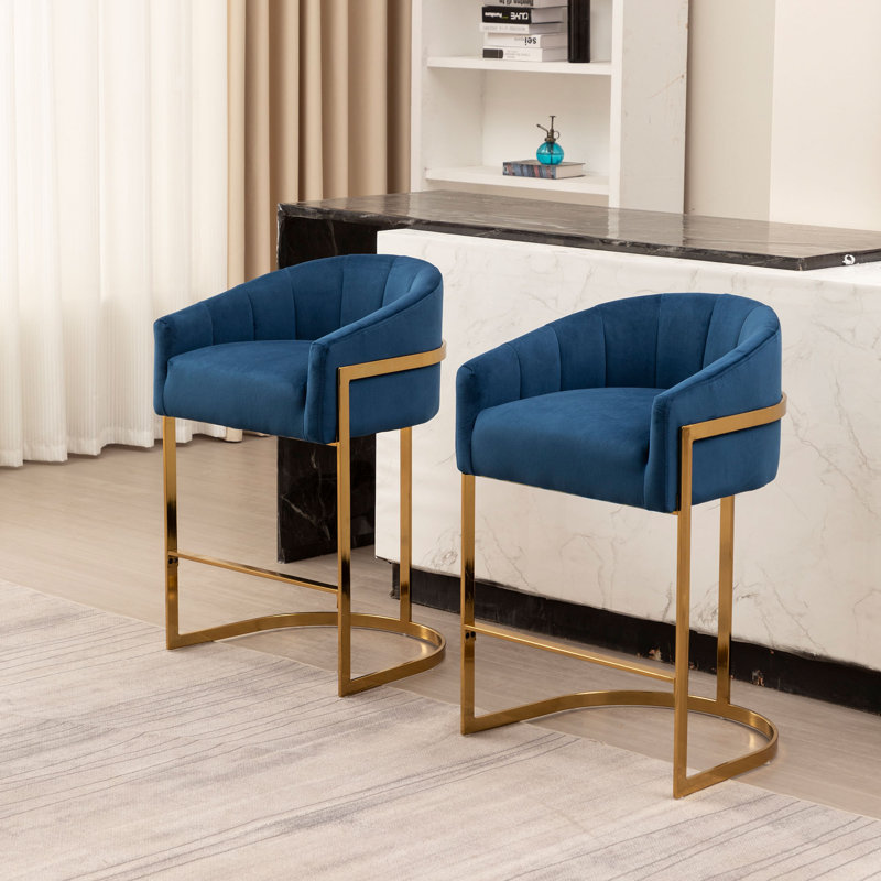 johnnice 27" metal tufted bar stools (set of 2)