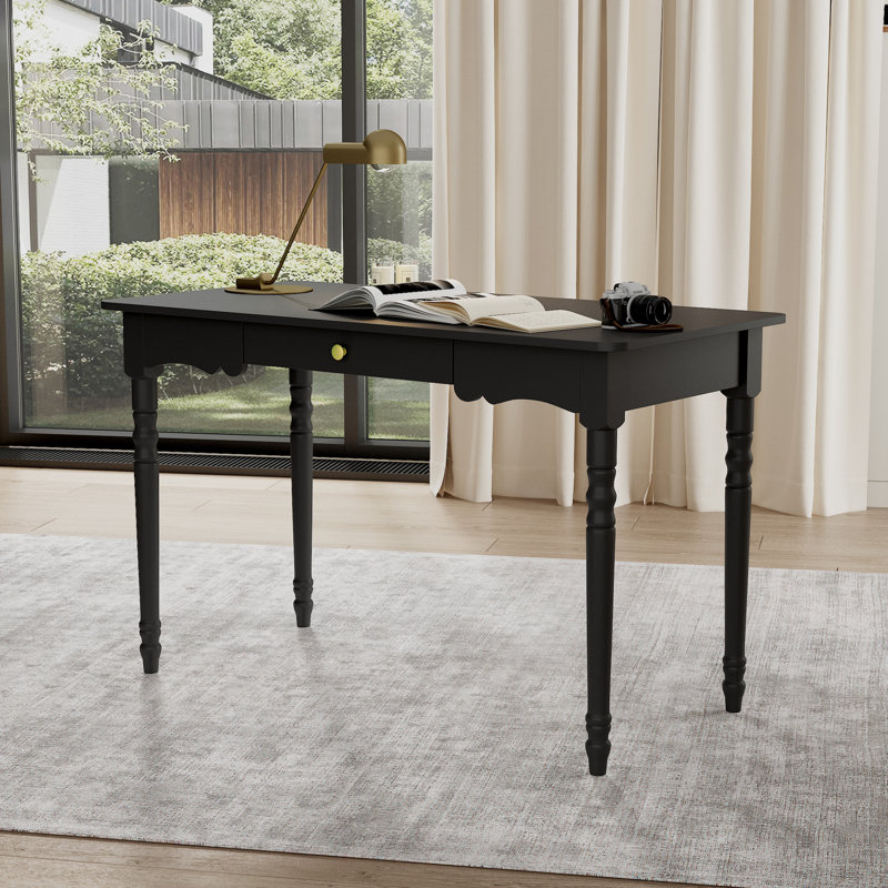 47.2'' w solid wood base writing desk with drawer