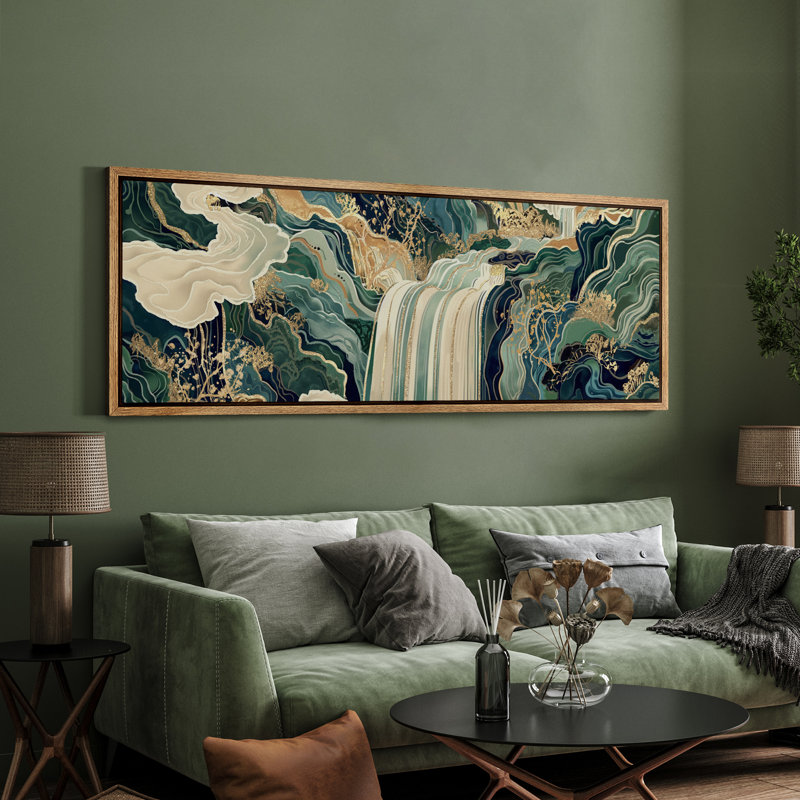 hokusai ukiyo-e japanese waterfall living room extra large pictures framed canvas print wall art
