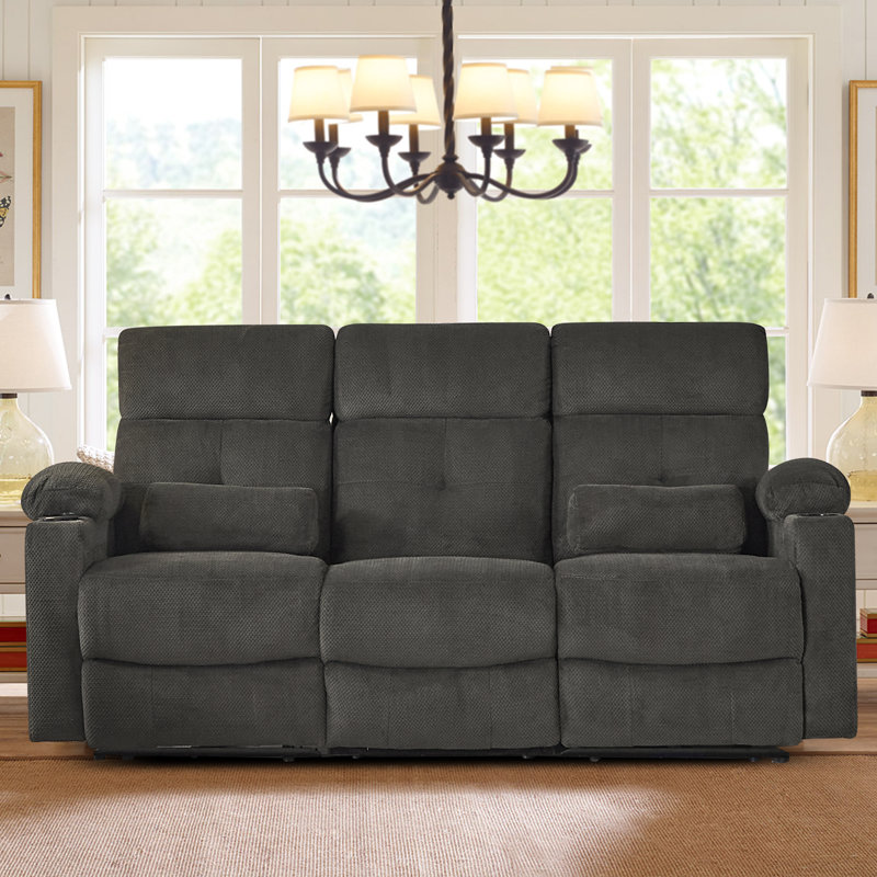 Desjon 80.7'' Upholstered Power Reclining Sofa