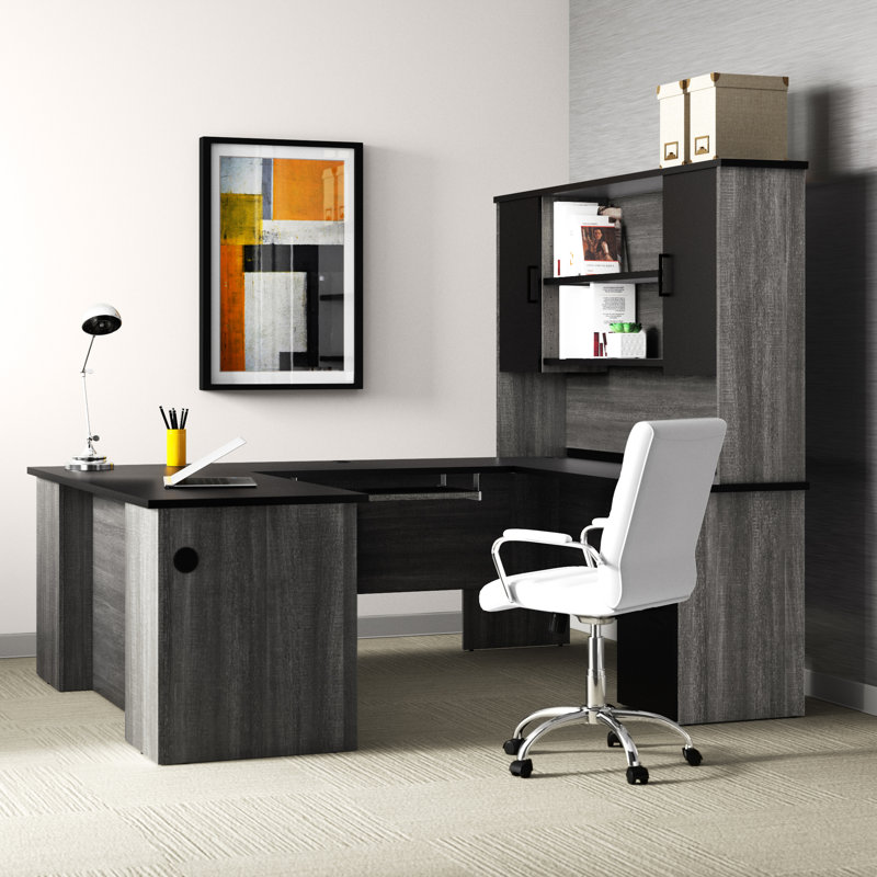 Ocke U-Shaped Executive Desk with Power Outlet