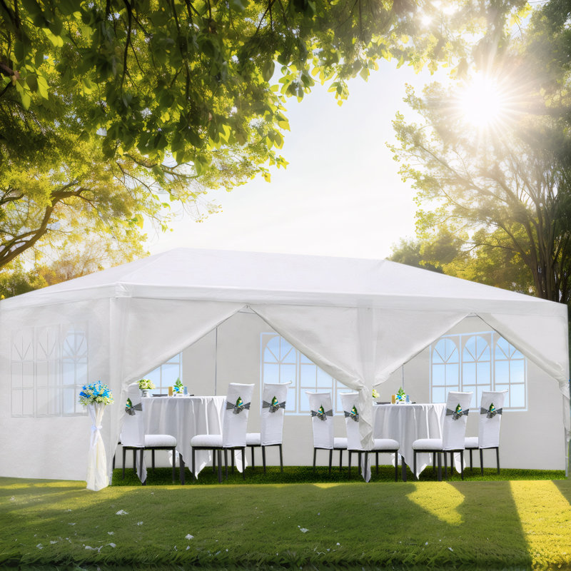 10x20' party canopy tent with removable sidewalls - outdoor wedding gazebo for special events