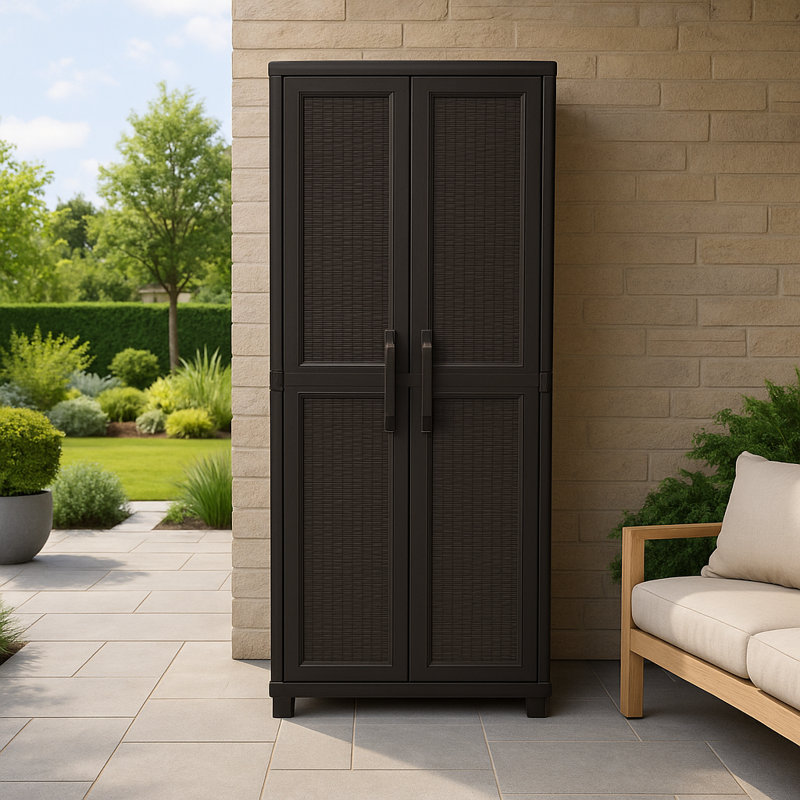 Heavy Duty Large Storage Cabinet with 2 Doors, Espresso