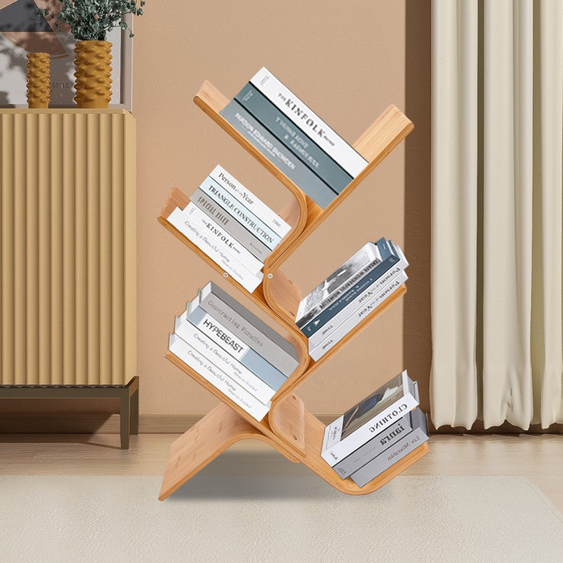 Kuplerski 5-Tier Floor Tree Bookshelf Modern Storage Bookcase Versatile Display Stand