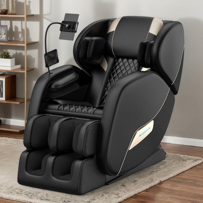 Zero Gravity Massage Chair Recliner with Full Body Air Pressure, Heated Foot & Leg Massager, Bluetooth Audio, Adjustable Intensity & Ambient Lighting for Ultimate Comfort & Relaxation