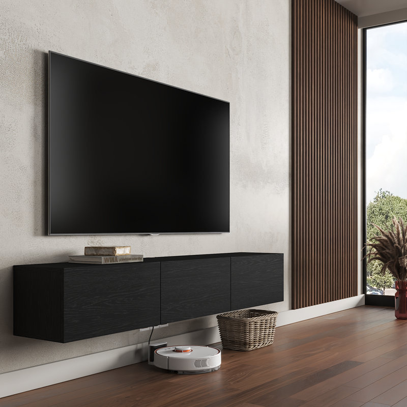 Colima Modern Floating TV Stand Up to 80" TVs Wall-Mounted Media Console with Storage Cabinet