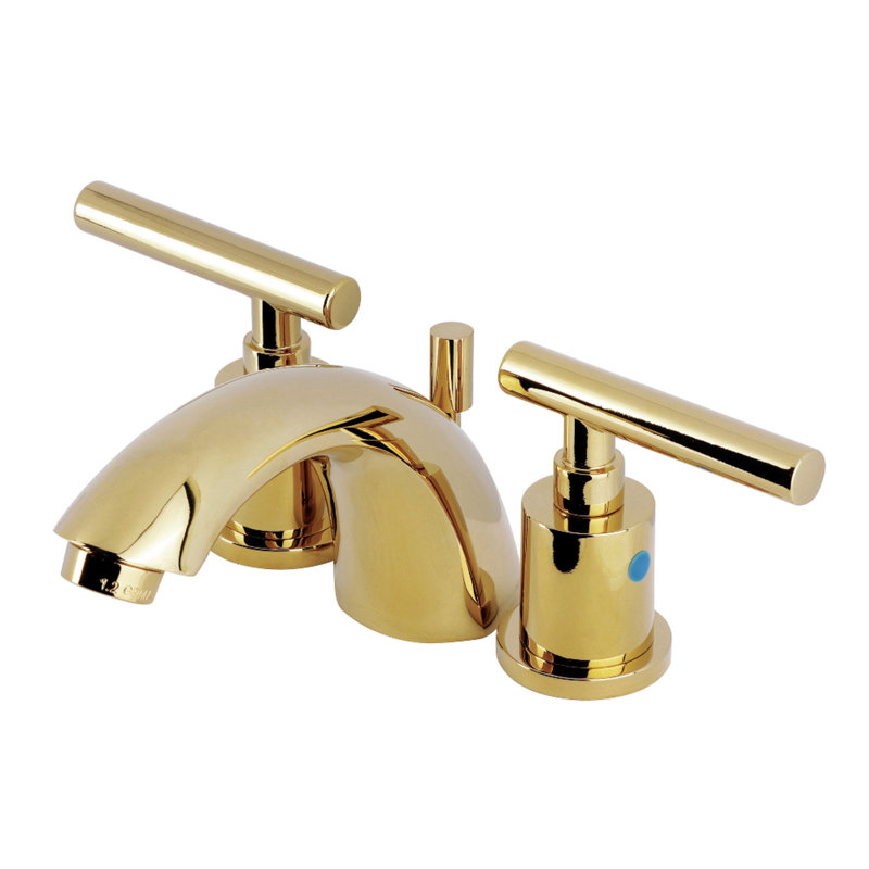 Kingston Brass Manhattan Two-Handle 3-Hole Deck Mount Mini-Widespread Bathroom Faucet with Pop-Up Drain KB8952CML
